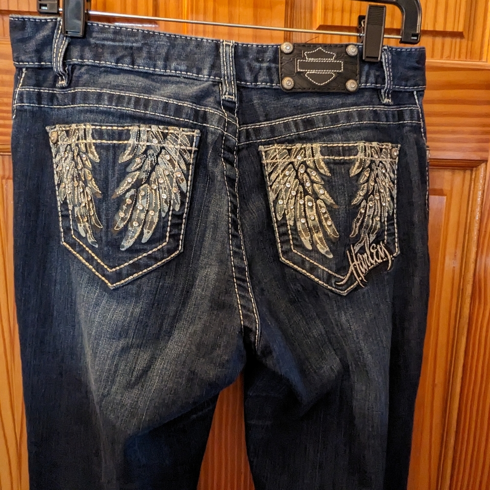 COPY - Harley Davidson boot cut jeans, bling, sz 6